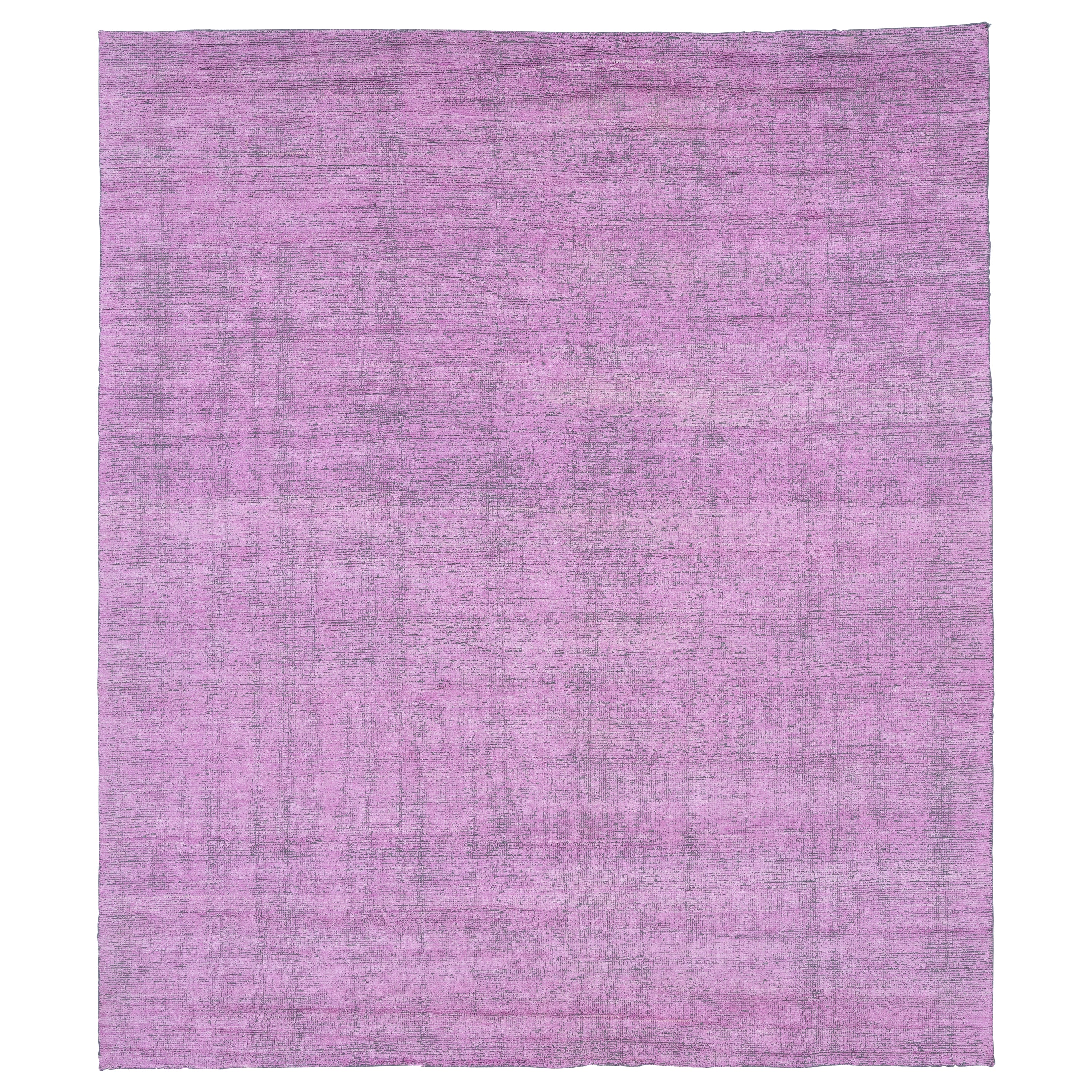 Purple Solid Silk Rug - 10' x 12'