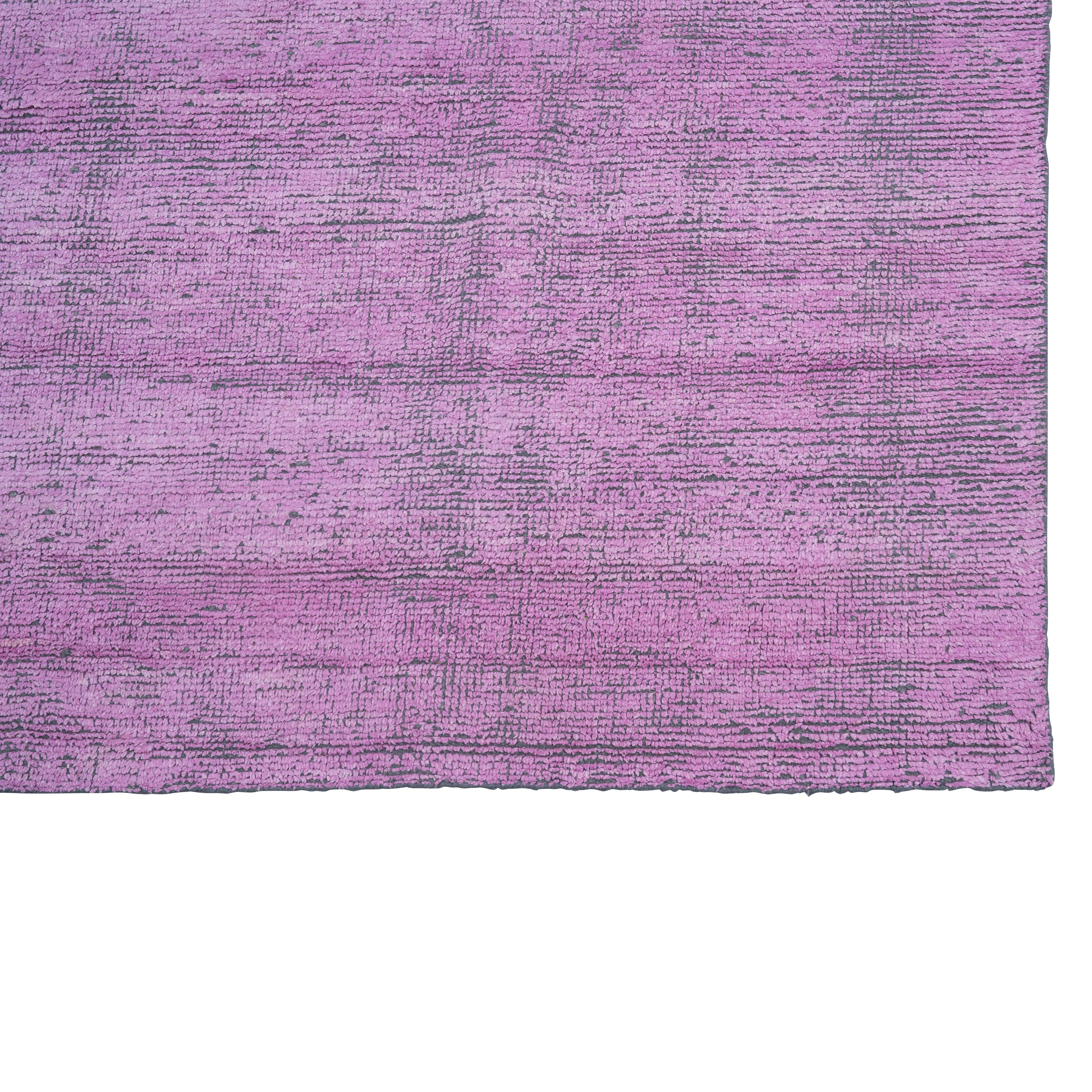 Purple Solid Silk Rug - 10' x 12'