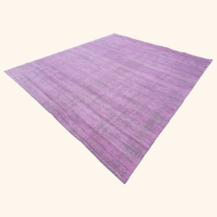 Purple Solid Silk Rug - 10' x 12'