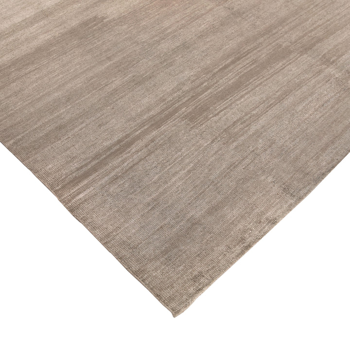 Image for Taupe Soild Silk Rug - 7'10" x 9'11"