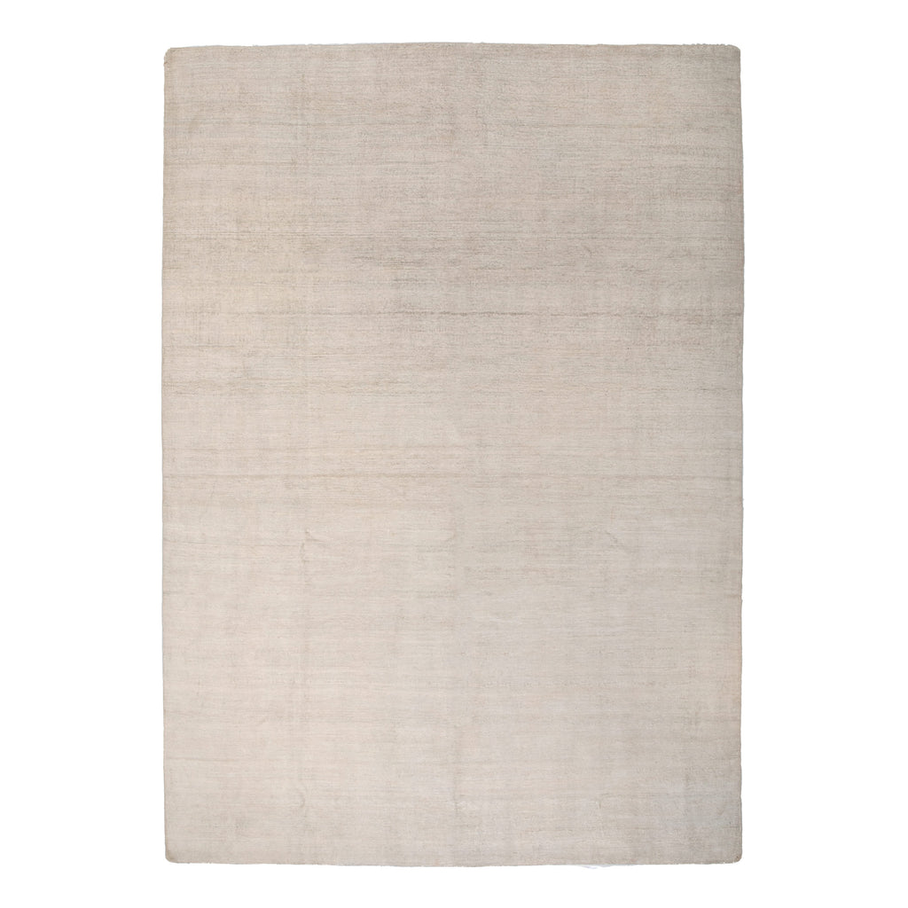 Ivory Solid Silk Rug - 9'11" x 14'