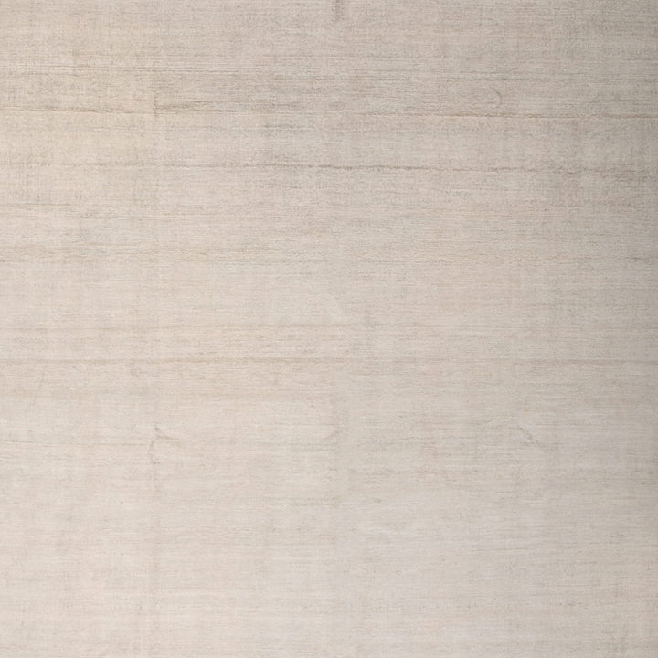 Ivory Solid Silk Rug - 9'11" x 14'