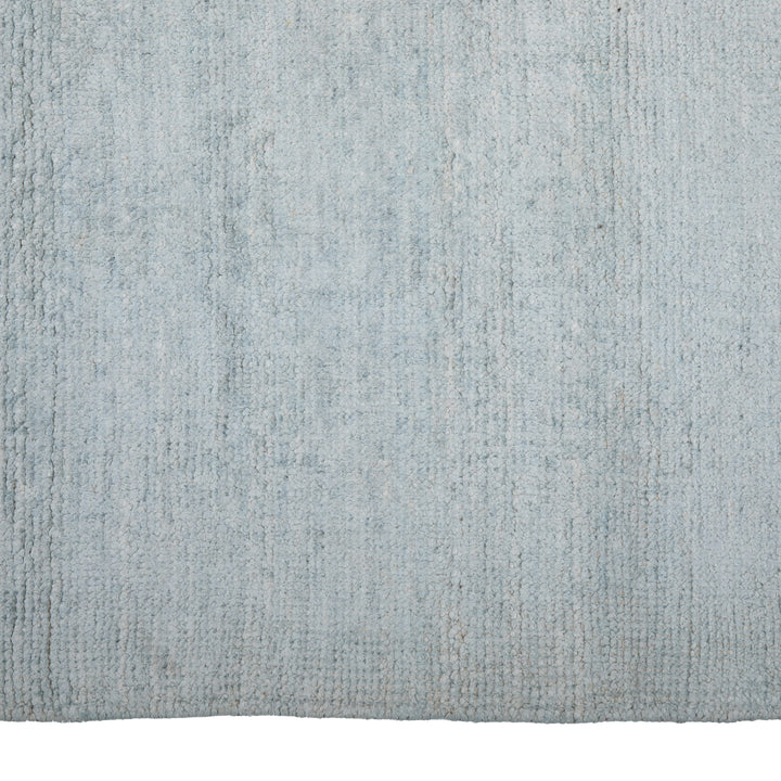 Light Blue Solid Silk Rug - 9'9" x 13'10"