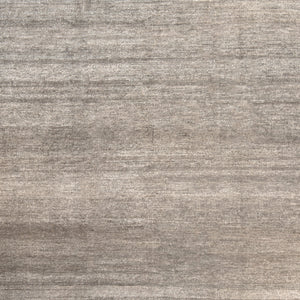 Grey Solid Silk Rug - 7'10" x 9'9" - hover