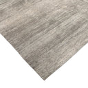 Grey Solid Silk Rug - 7'10" x 9'9"