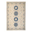 Ivory Blue Traditional Wool Rug - 9'11" x 14'11"