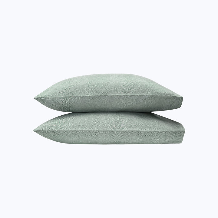 Jasper Cotton Sateen Pillowcases Green / Standard Pair