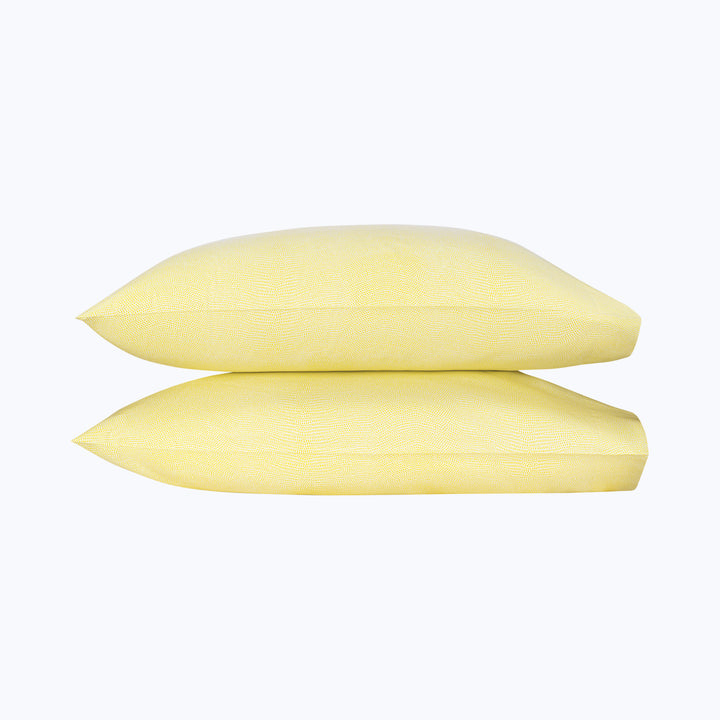 Jasper Cotton Sateen Pillowcase Pair Lemon / Standard Pair