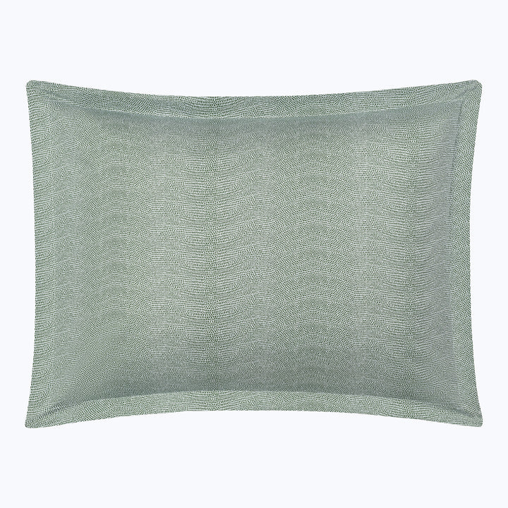 Jasper Cotton Sateen Sham Green / Standard