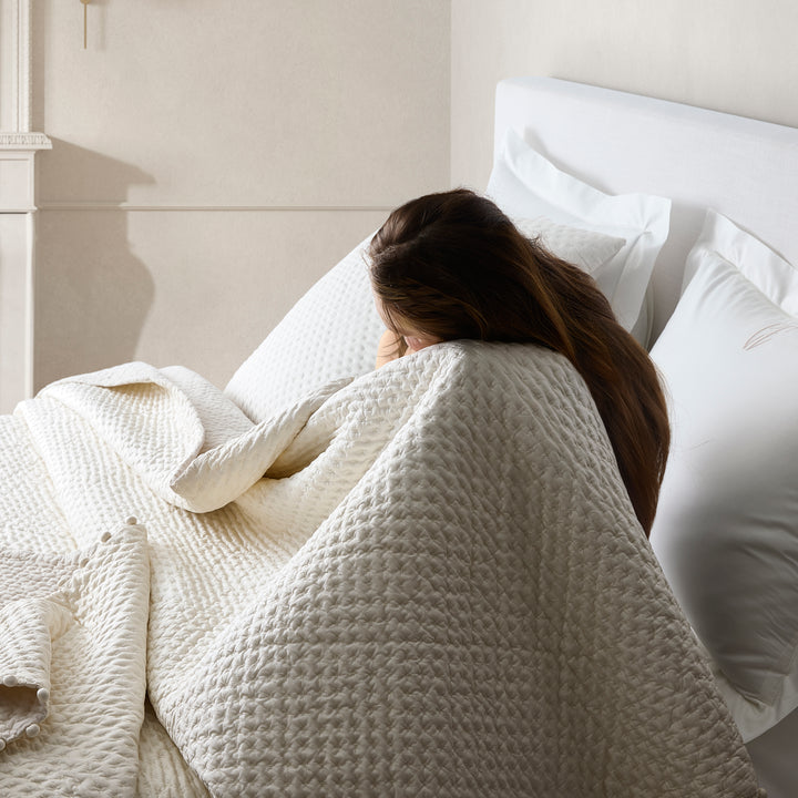 Margaret Silk Quilted Euro Sham Abalone