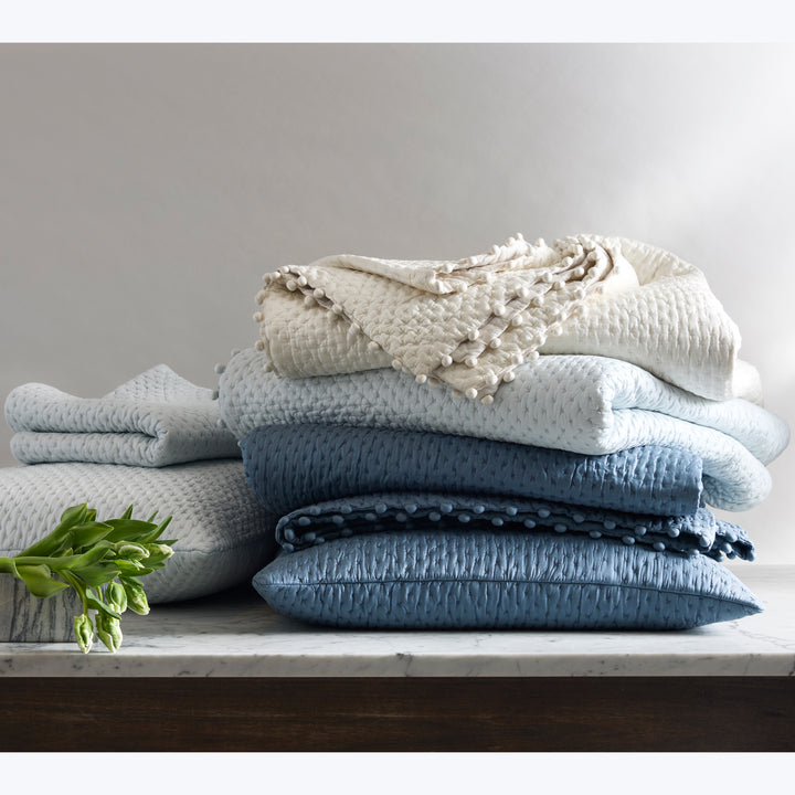 Margaret Silk Quilted Euro Sham Cloud