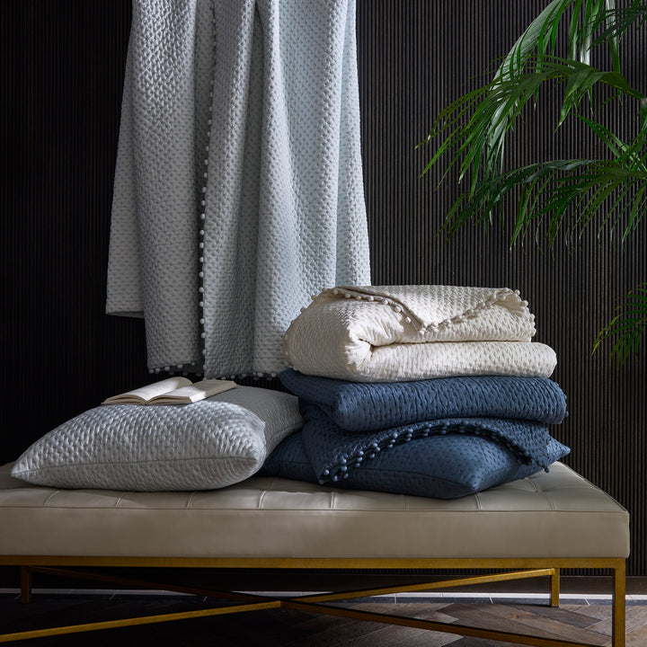 Margaret Silk Quilted Euro Sham Cloud