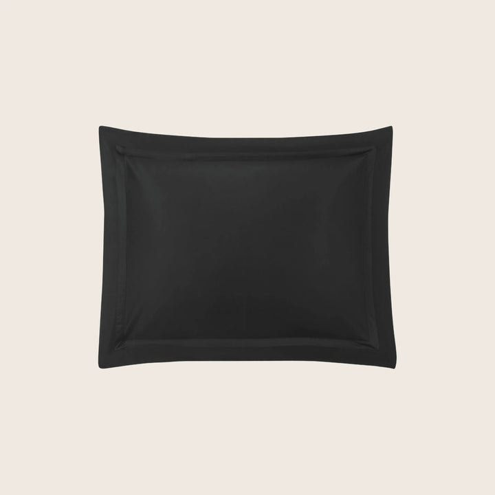 Nocturne Cotton Sateen Sham Black / Standard