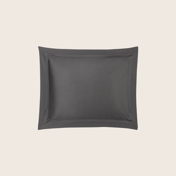 Nocturne Cotton Sateen Sham Charcoal / Standard