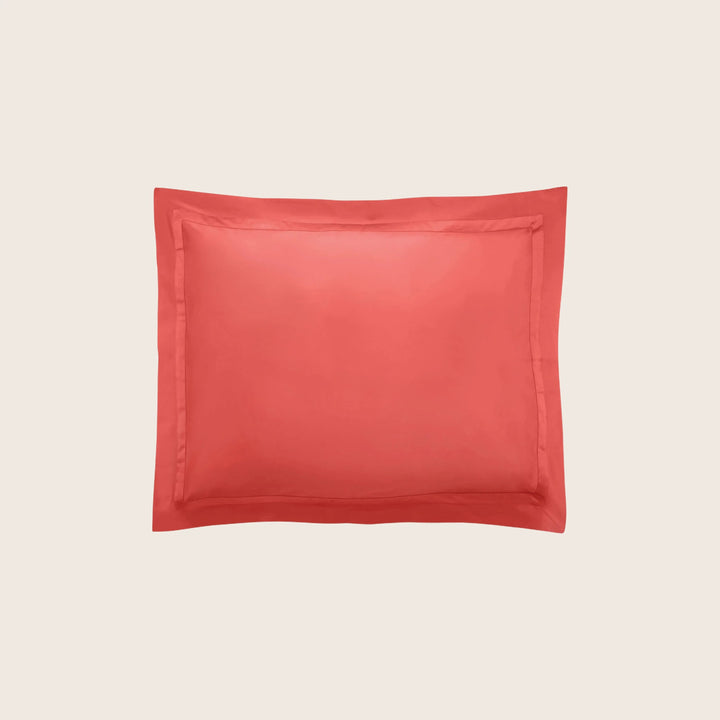 Nocturne Cotton Sateen Sham Coral / Standard