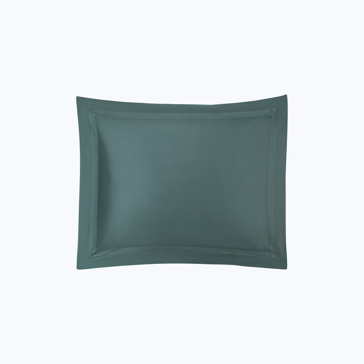 Nocturne Cotton Sateen Sham Deep Jade / Standard