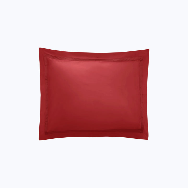 Nocturne Cotton Sateen Sham Scarlet / Standard