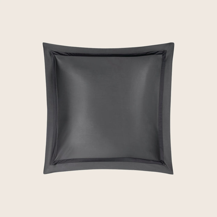 Nocturne Cotton Sateen Sham Charcoal / Euro