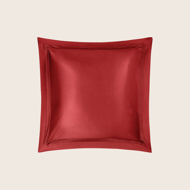 Nocturne Cotton Sateen Sham Scarlet / Euro