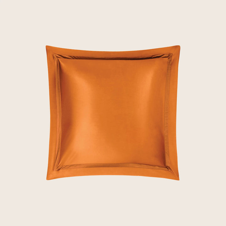 Nocturne Cotton Sateen Sham Tangerine / Euro