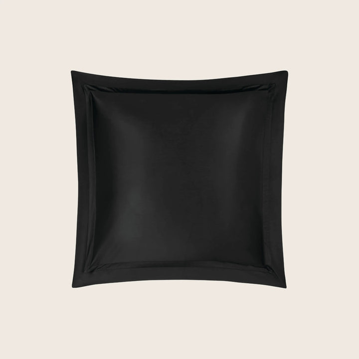 Nocturne Cotton Sateen Sham Black / Euro