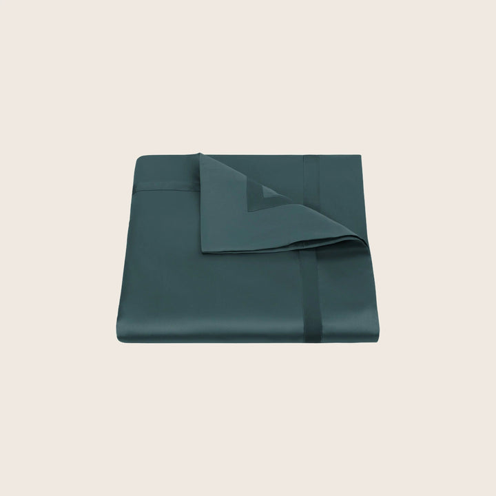 Nocturne Cotton Sateen Duvet Cover Deep Jade / Full/Queen