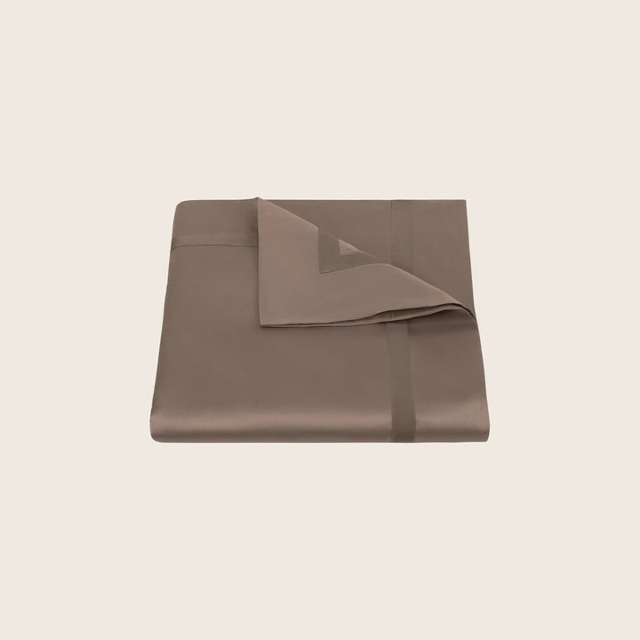 Nocturne Cotton Sateen Duvet Cover Mocha / Full/Queen
