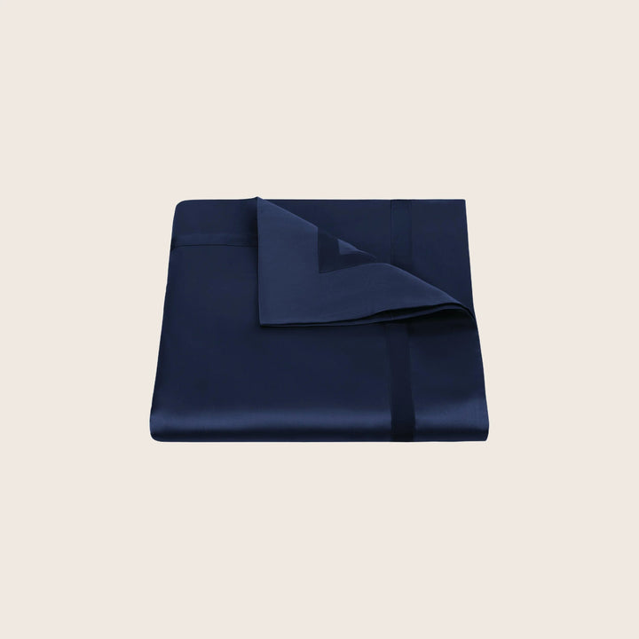 Nocturne Cotton Sateen Duvet Cover Navy / Full/Queen