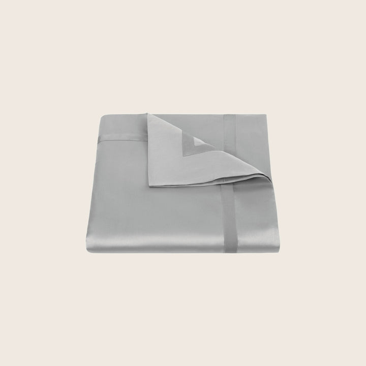 Nocturne Cotton Sateen Duvet Cover Silver / Full/Queen