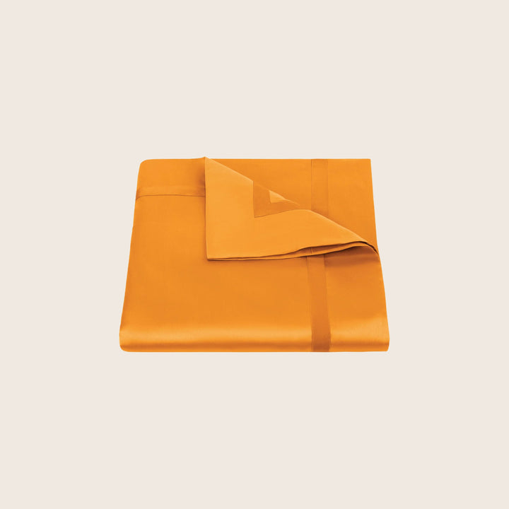 Nocturne Cotton Sateen Duvet Cover Tangerine / Full/Queen