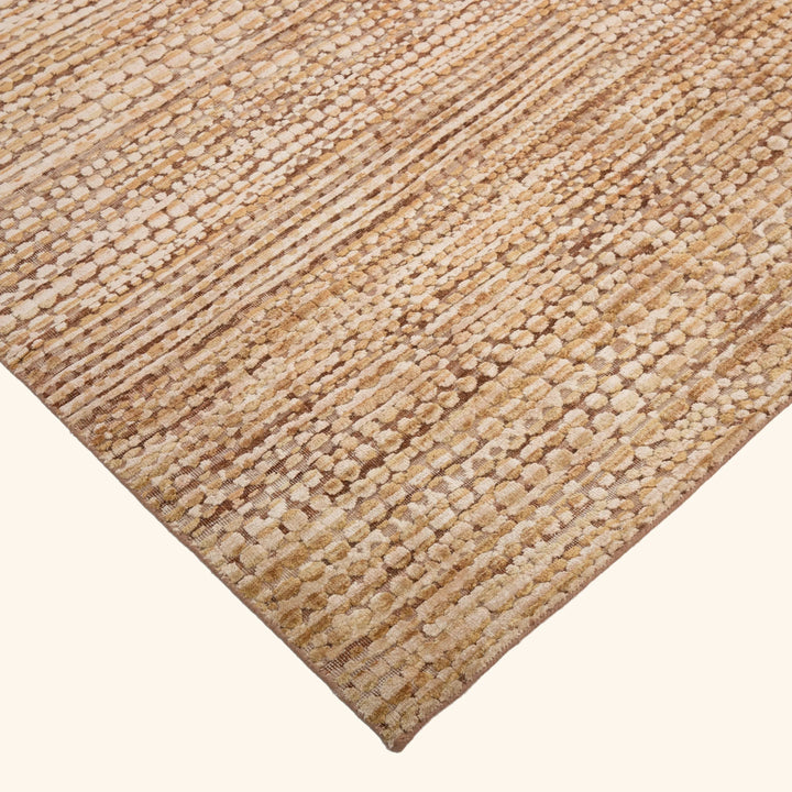 Rust Texture Silk Wool Blend Rug - 9'1" x 12'1"