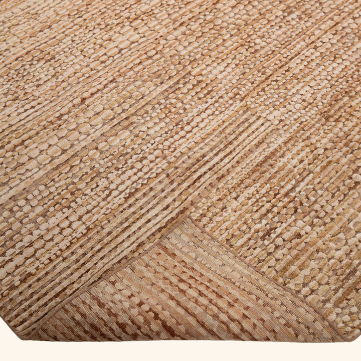 Rust Texture Silk Wool Blend Rug - 9'1" x 12'1"