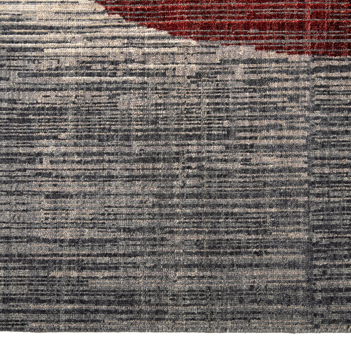 Red Contemporary Wool Rug - 8' x 10'