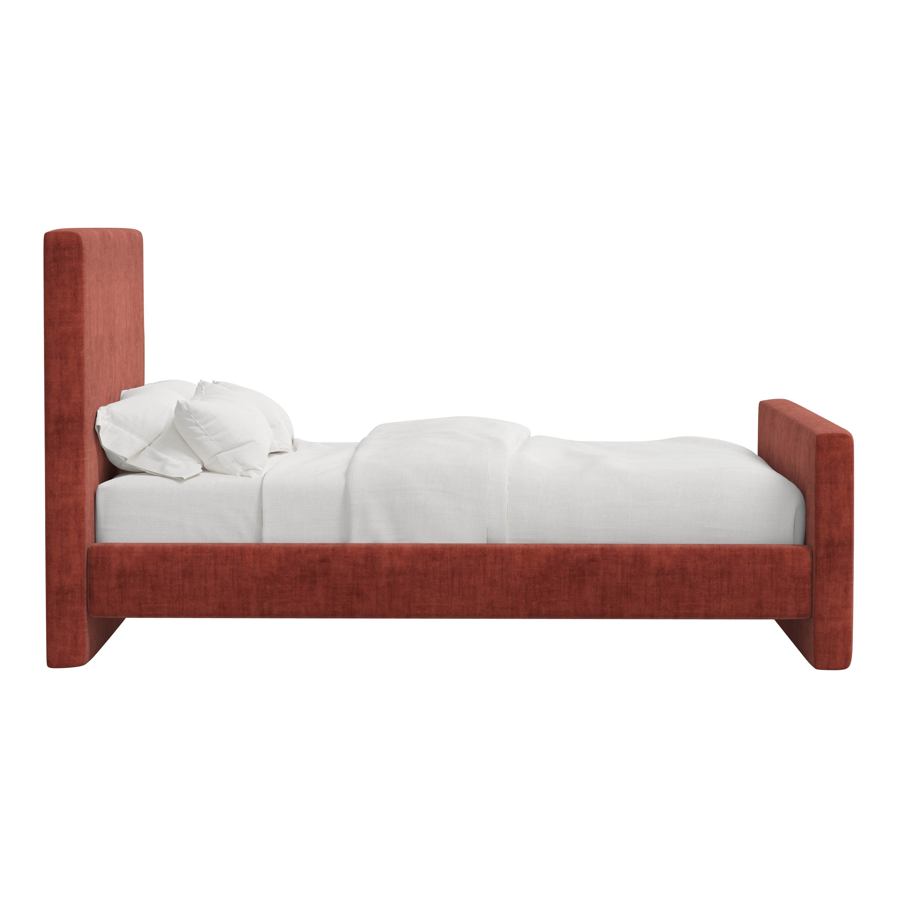 Alta Platform Bed Twin / Antique Velvet Paprika