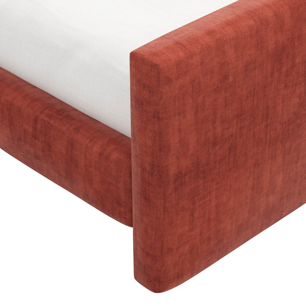 Alta Platform Bed Twin / Antique Velvet Paprika