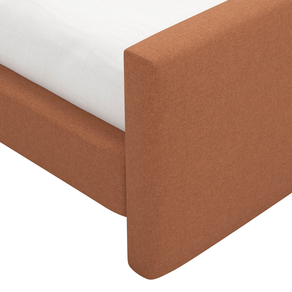 Alta Platform Bed Twin / Zuma Linen Terracotta