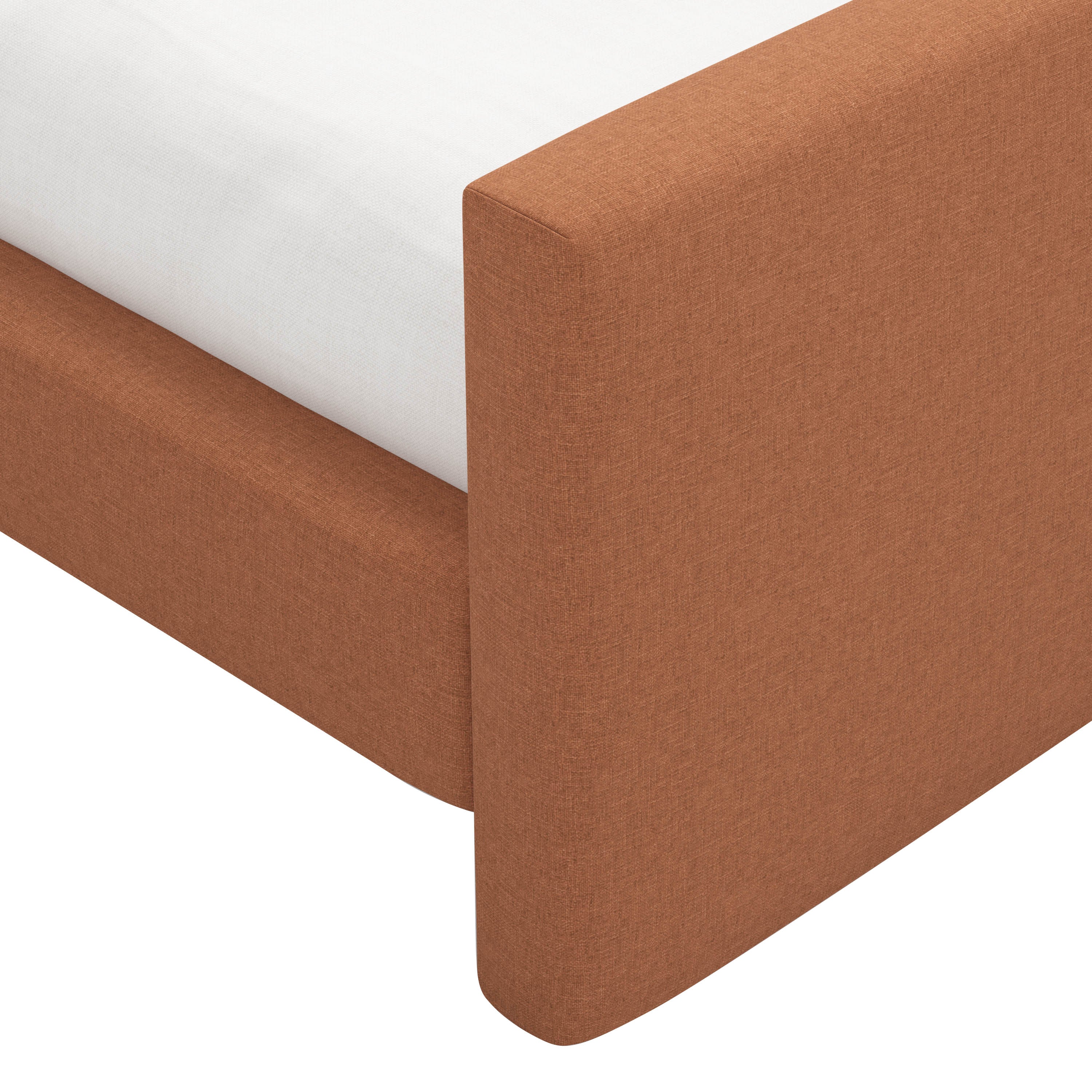 Alta Platform Bed Twin / Zuma Linen Terracotta