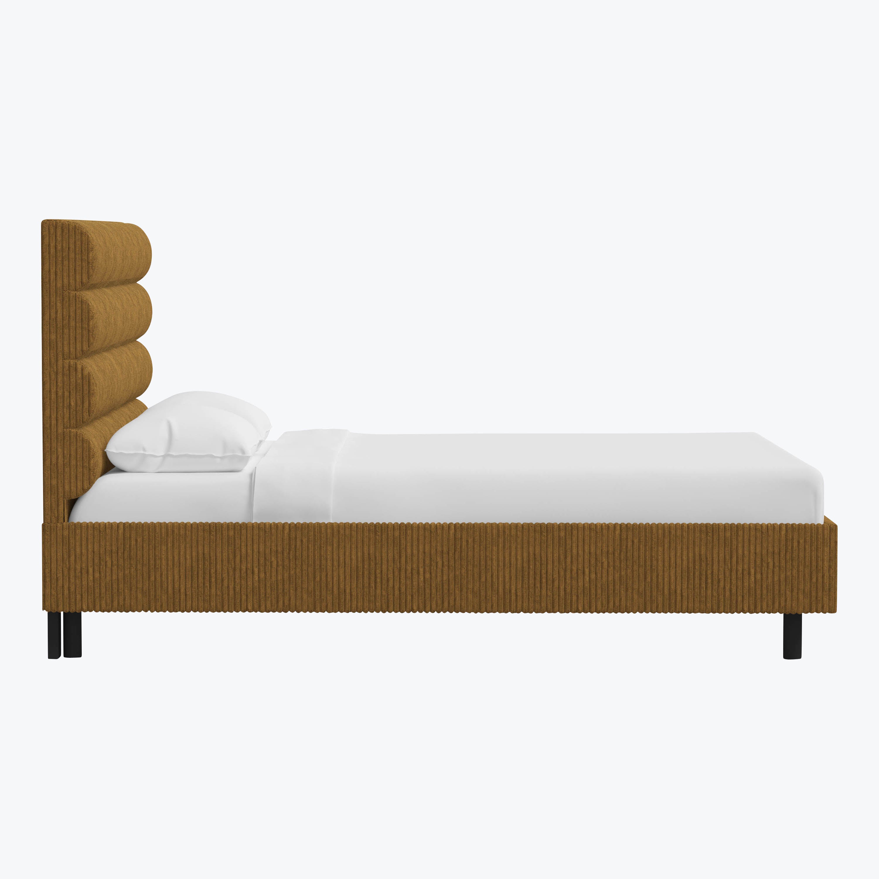 Linea Platform Bed California King / Corded Amber