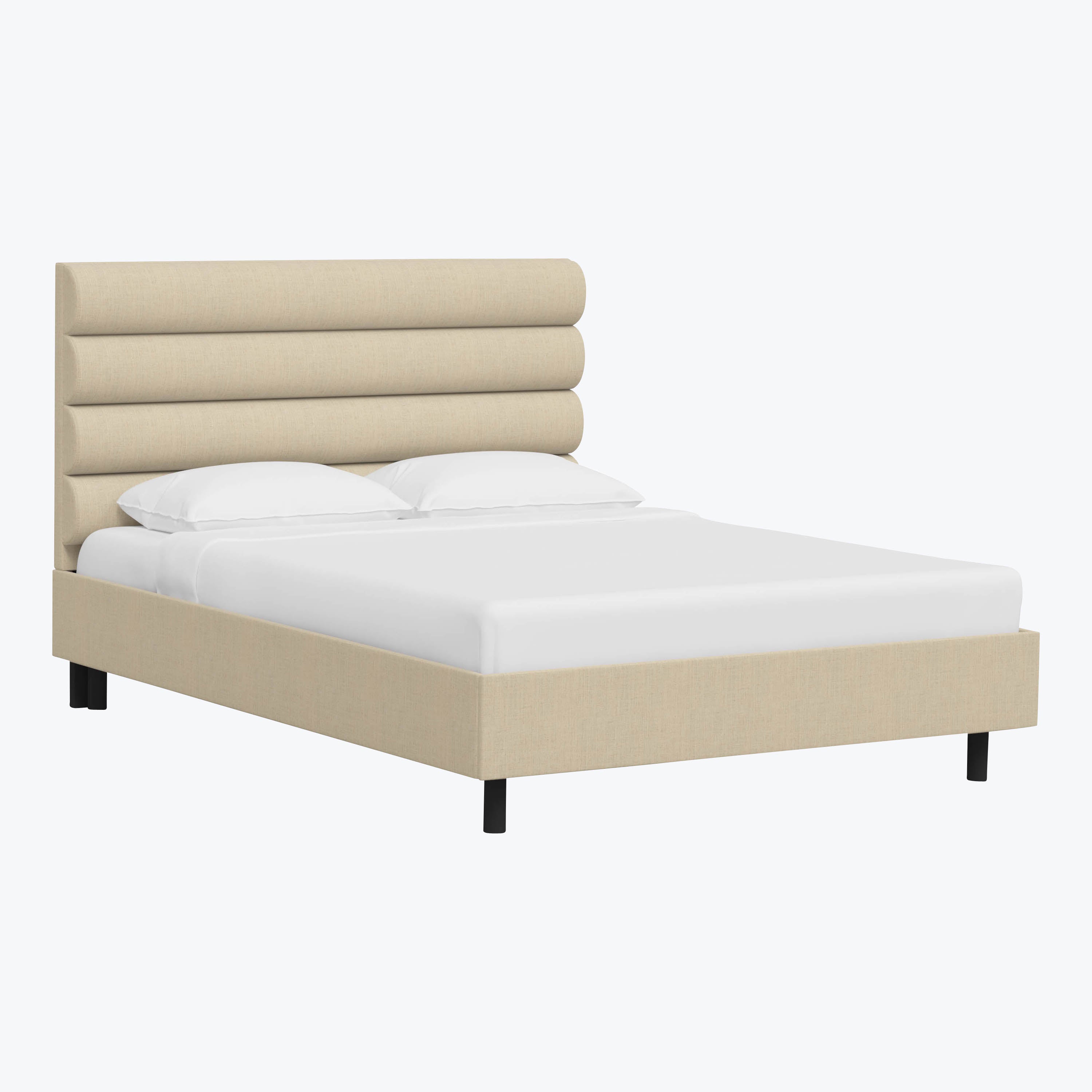 Linea Platform Bed California King / Linen Natural