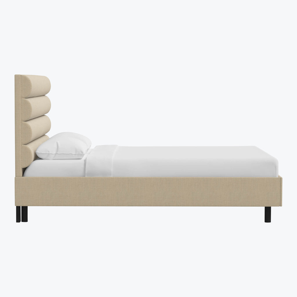 Linea Platform Bed California King / Linen Natural