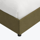 Linea Platform Bed California King / Linen Olive