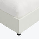 Linea Platform Bed King / Zuma Linen White