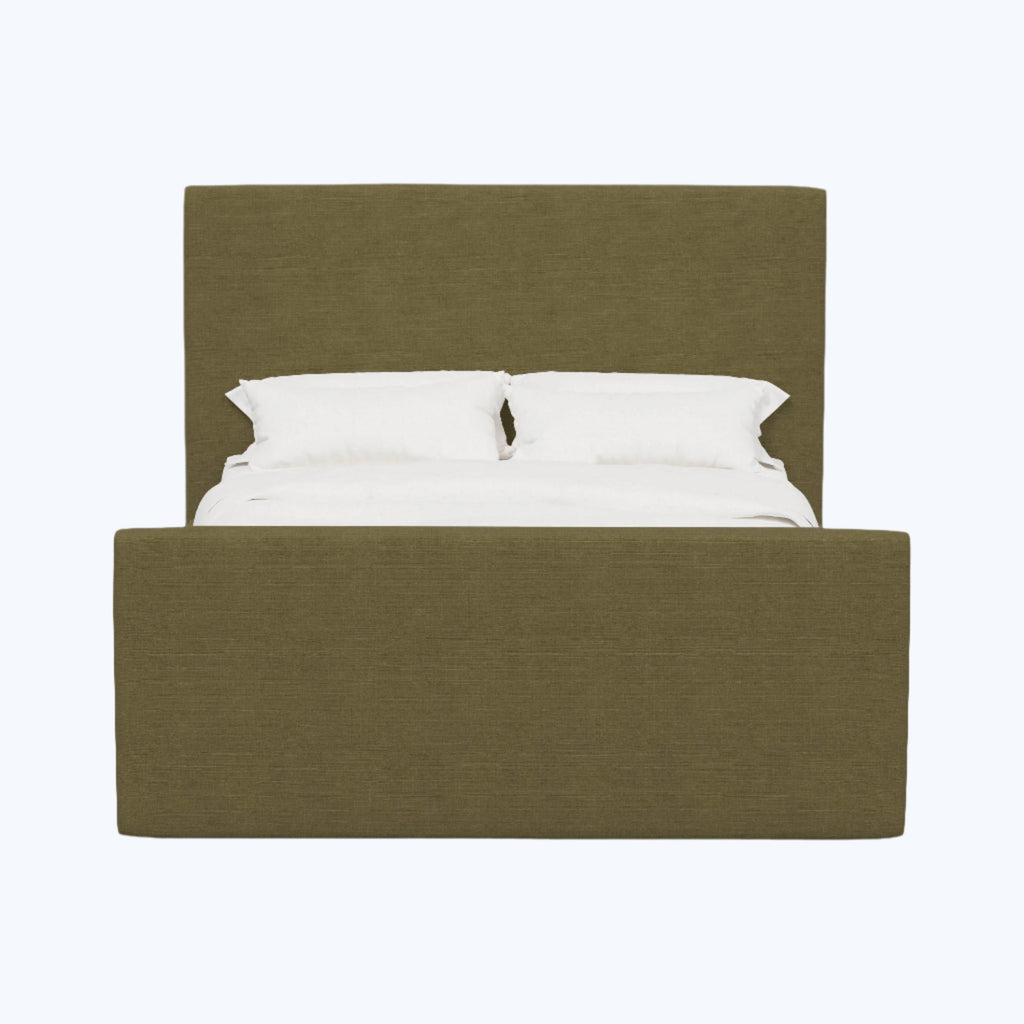 Alta Platform Bed Twin / Linen Olive