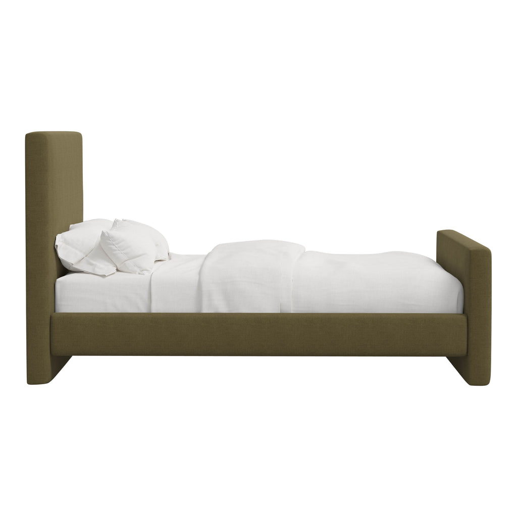 Alta Platform Bed Twin / Linen Olive