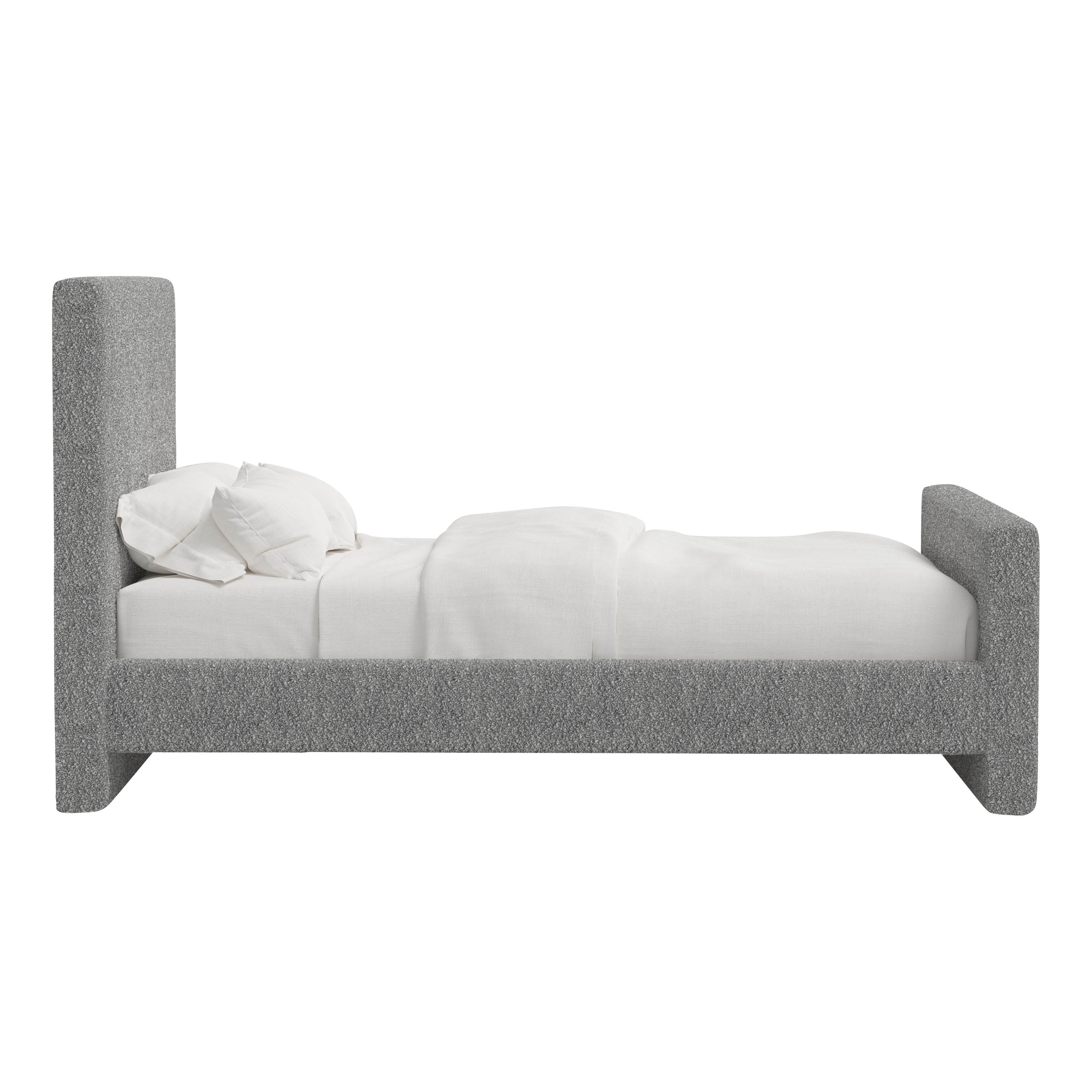 Alta Platform Bed Twin / Boucle Grey