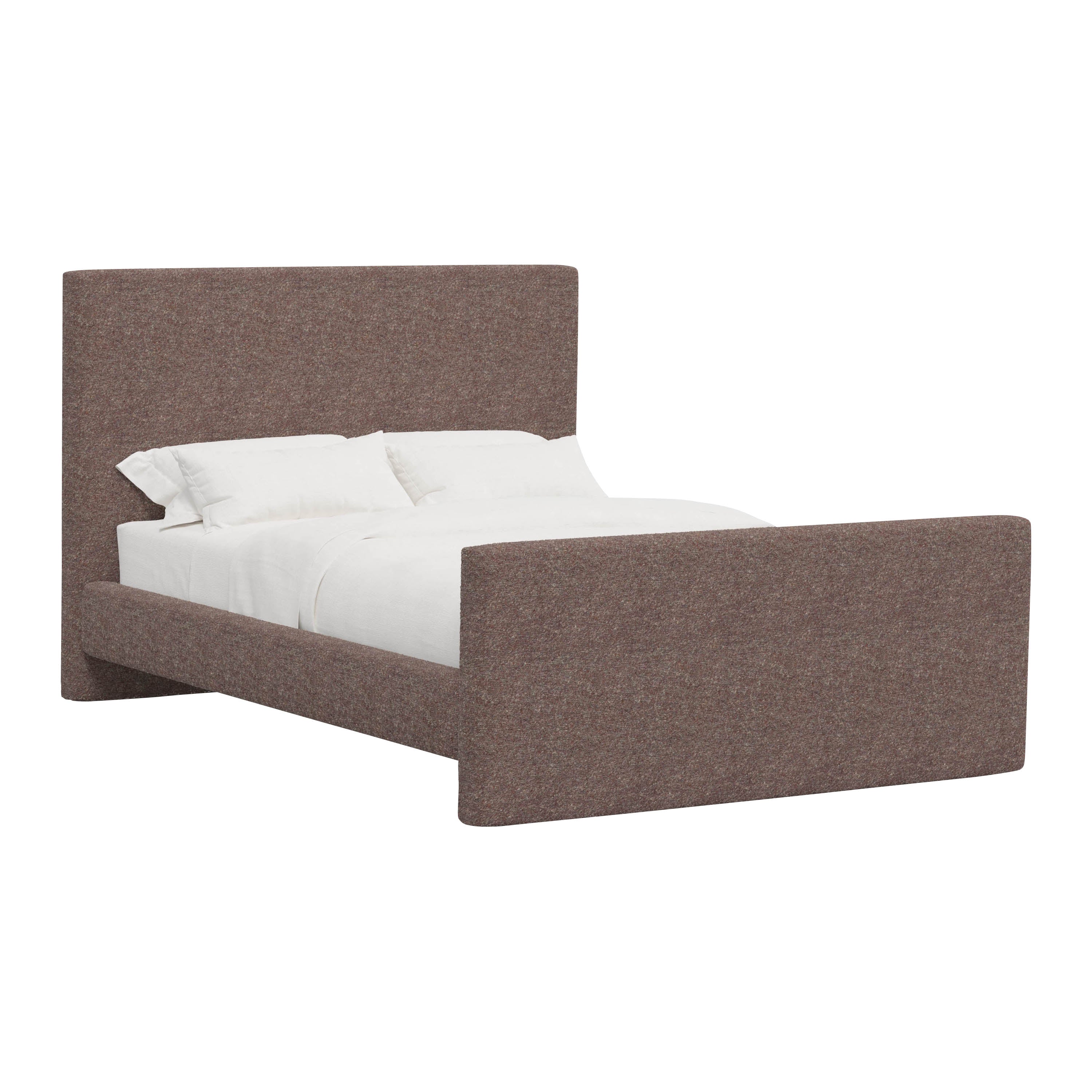 Alta Platform Bed Twin / Boucle Merlot