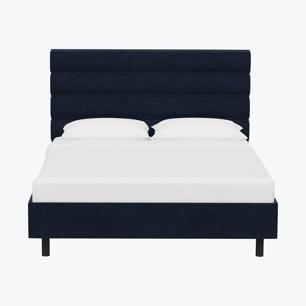 Linea Platform Bed California King / Antique Velvet Midnight