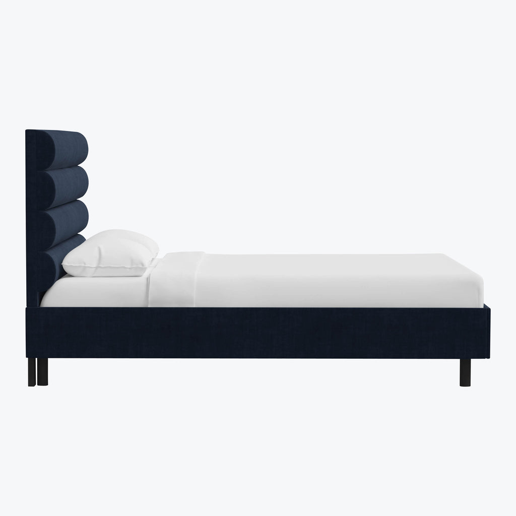 Linea Platform Bed California King / Antique Velvet Midnight