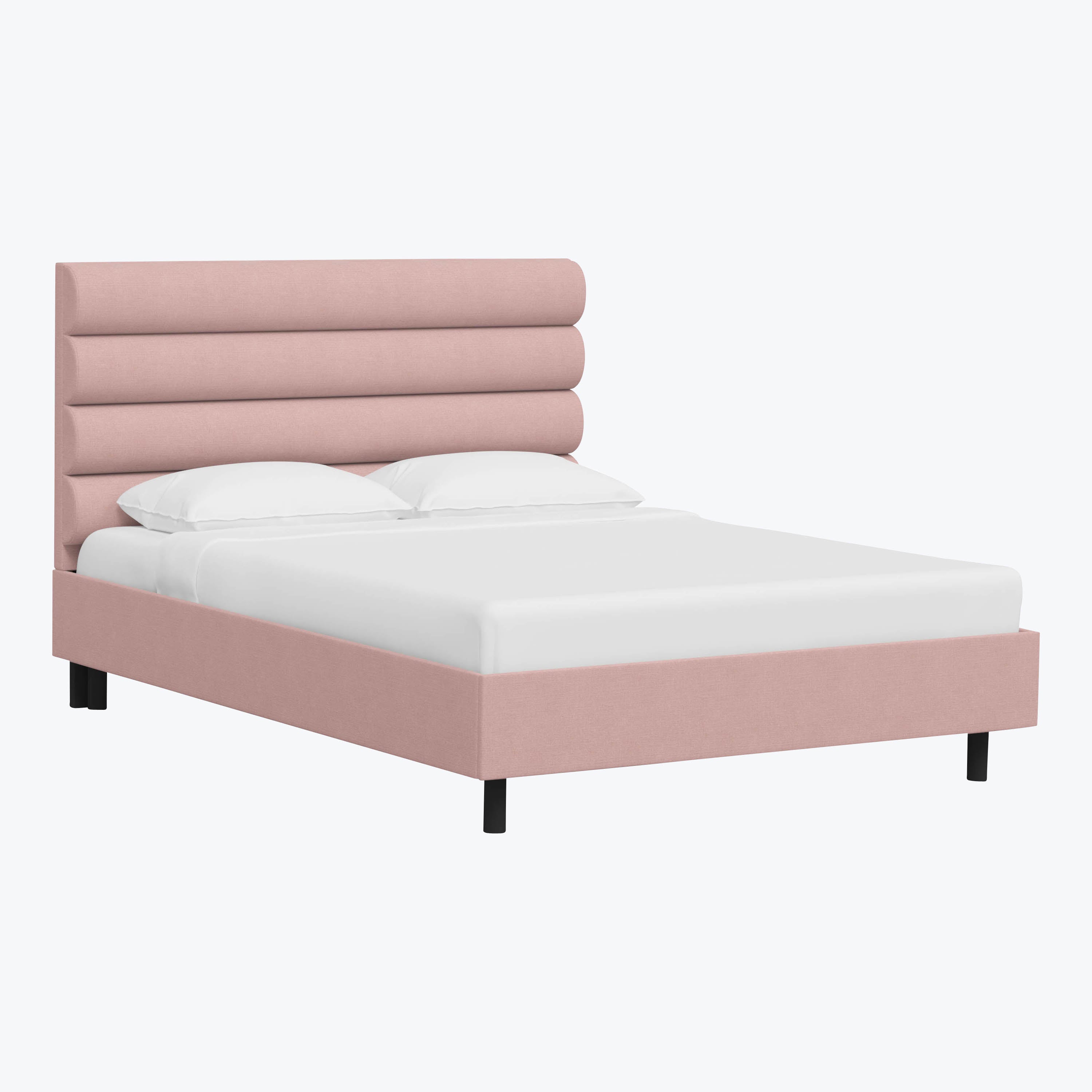 Linea Platform Bed California King / Linen Blush