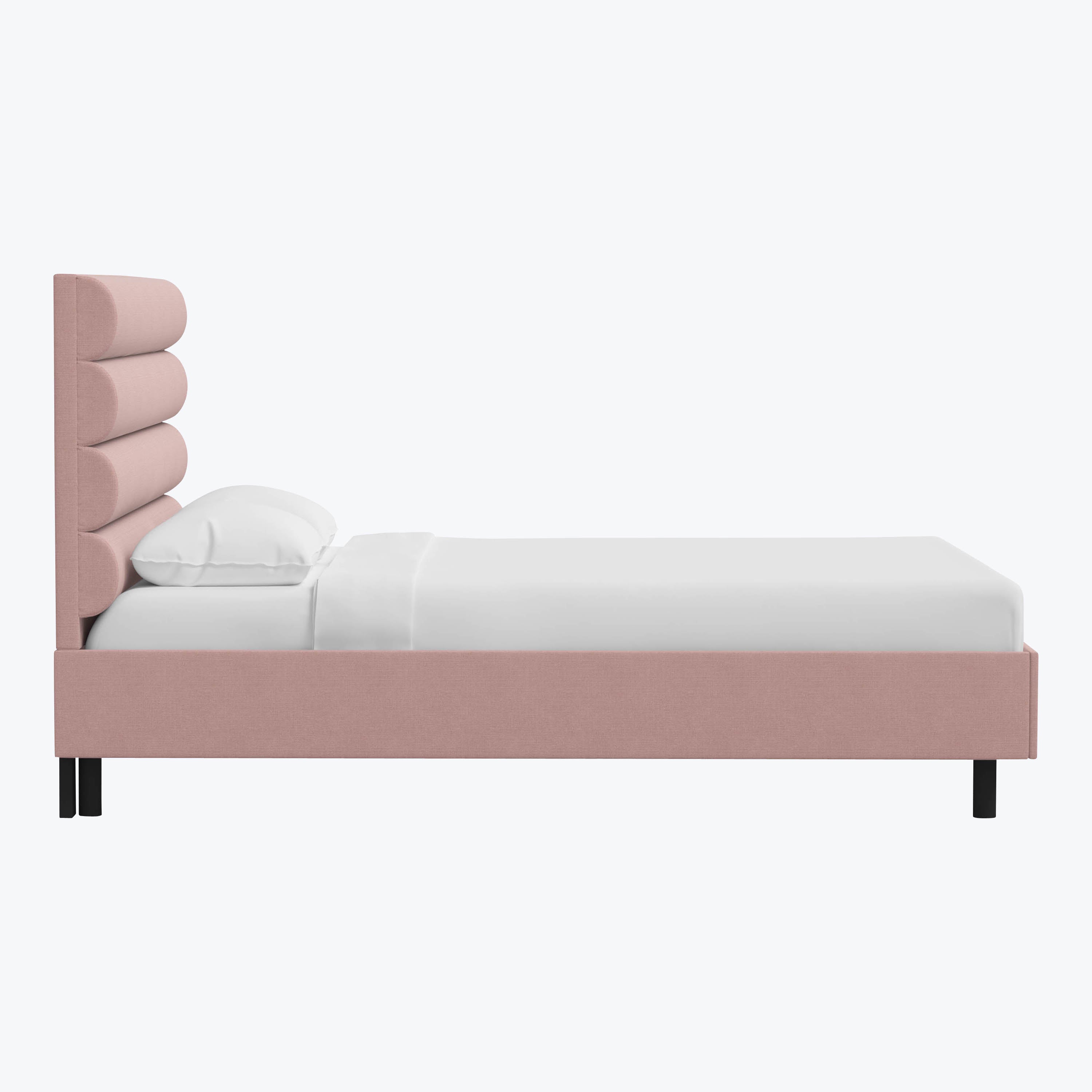 Linea Platform Bed California King / Linen Blush